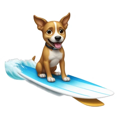 Dog is surfing sticker