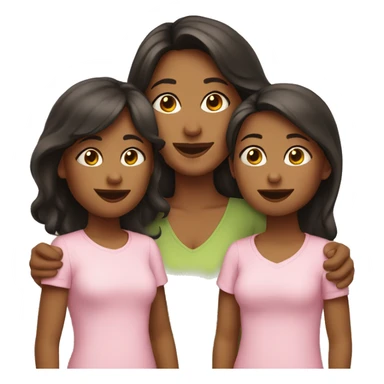 mom and 2 daughters sticker