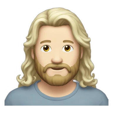 Steven Ellis white long hair beard chubby sticker