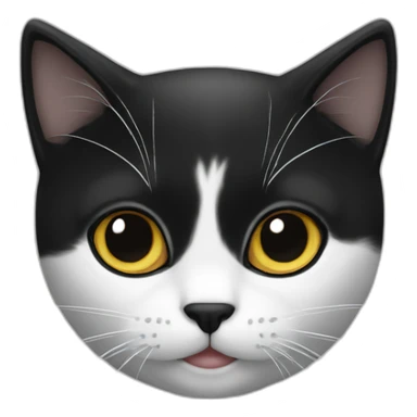 gato blanco con negro sticker