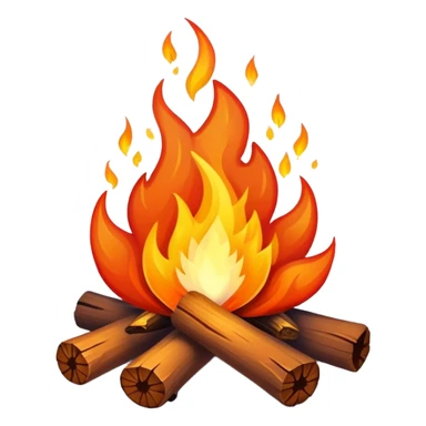 campfire with sparks sticker