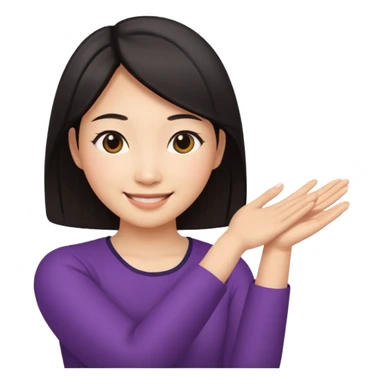 Asian Woman Arms Over Her Arms sticker