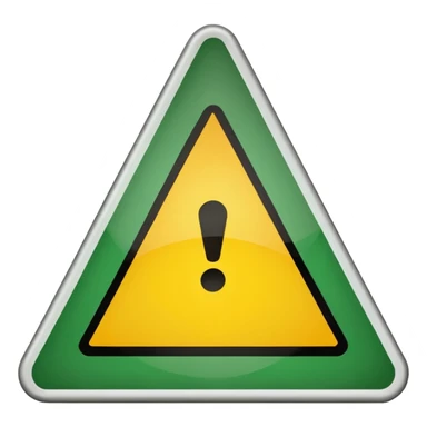 danger green triangle sign sticker