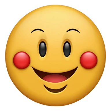 Smiley rond  qui rougis  parce qu’il est timide  sticker