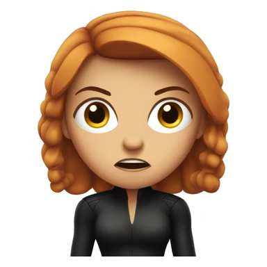 Black Widow angry sticker