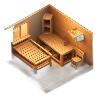sauna isometric room sticker