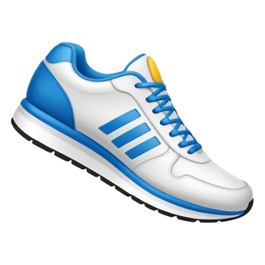 A running shoe or stylized sneaker, symbolizing activity, sport and movement. Minimalist emoji style. sticker