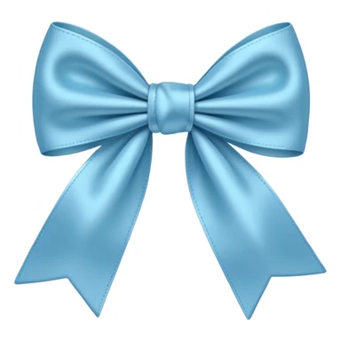 Light blue colour bow sticker