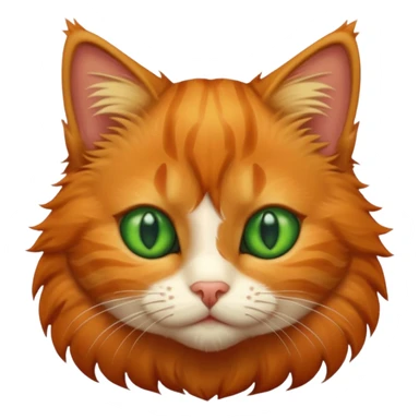 A high-resolution photo-realistic digital illustration of a solid ginger tabby cat kitten sticker