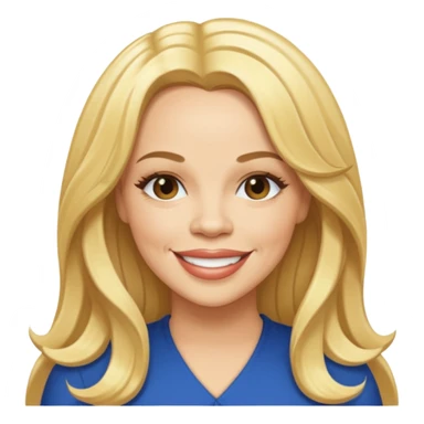 Faith Evans with long blonde hair sticker