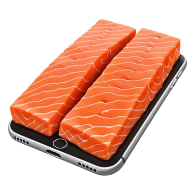 Make salmon meat iPhone emoji style sticker