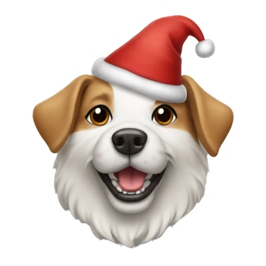Dog with Christmas hat sticker