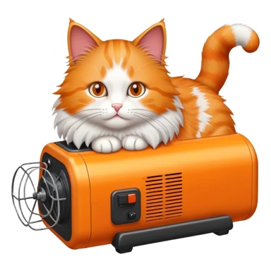 The cat uses a generato sticker