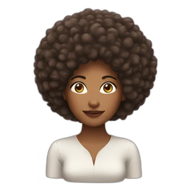 Woman with afro sticker
