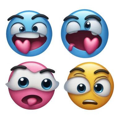 Heart eyes and drool emoji sticker