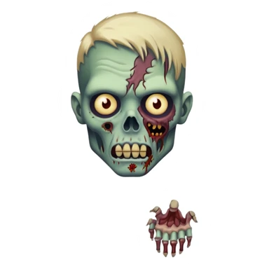 zombie with tattoo sticker