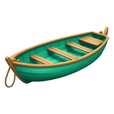 green boat in cartoon  sticker
