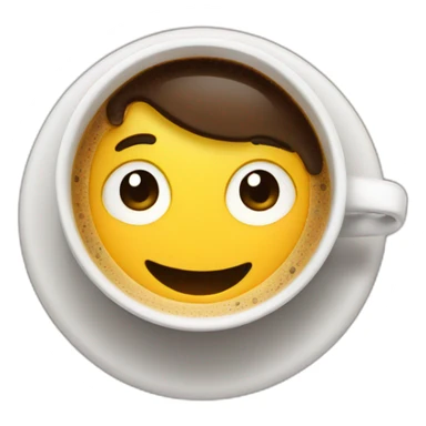 man drink coffe sticker