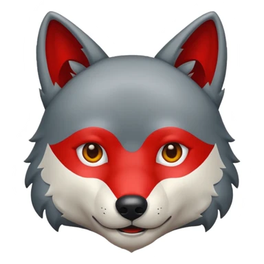 Wolf red sticker