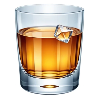 Crystal whiskey glass of water sticker