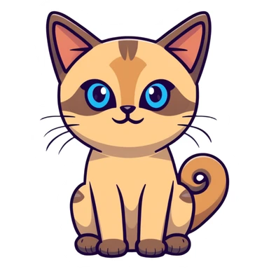 Brown Siamese Cat sticker
