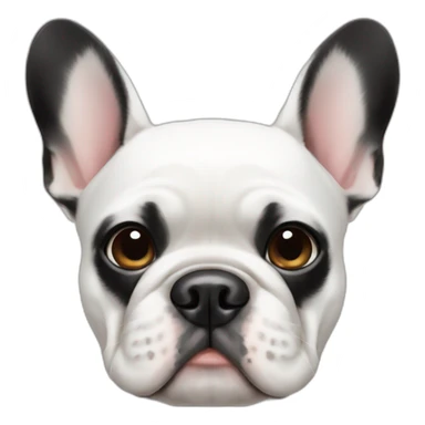 White and black French bulldog sticker