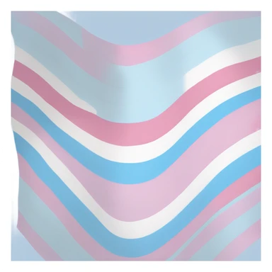transgender pride flag with five horizontal stripes: light blue, pink, white, pink, and light blue sticker