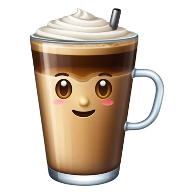 Cold coffee glass sticker