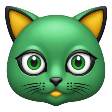 Gata con ojos verdes y negro sticker