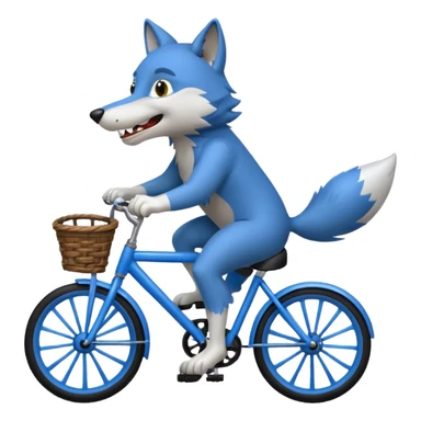 Wolf cartoon  ride on cycle sticker