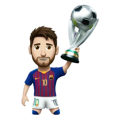 Messi con la copa del mundo  sticker