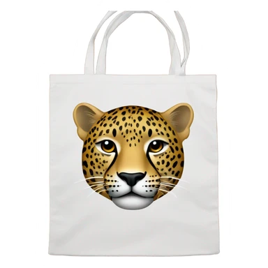 leopard color shopper bag sticker