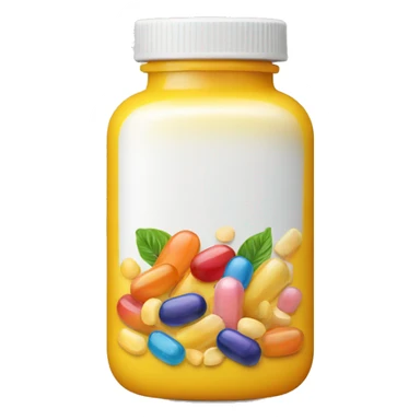 a bottle of vitamins sticker