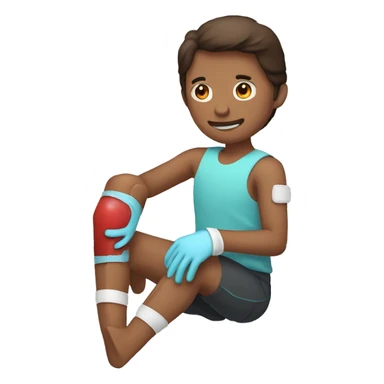 handling knee wounds with gloves sticker