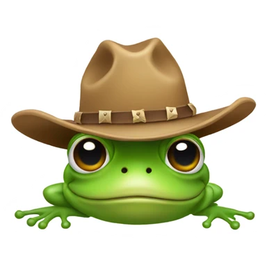Frog with a cowboy hat sticker