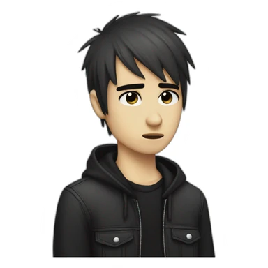 Emo boy very sad sticker