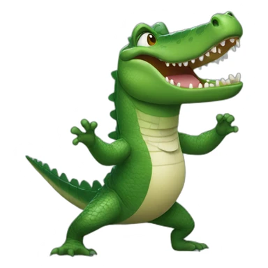 crocodile dancing sticker