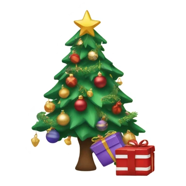 Presents under Christmas tree  sticker