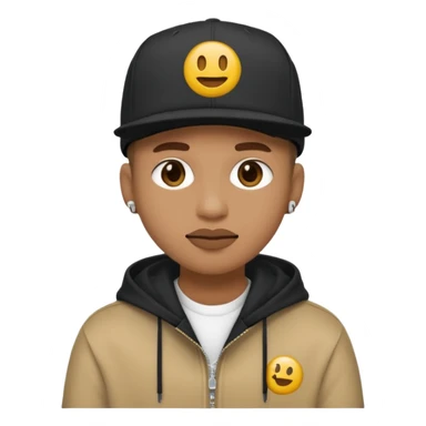 Emoji hip hop one person sticker