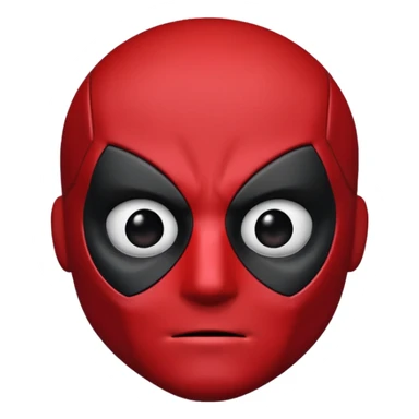 create a deadpool face emoji without body sticker