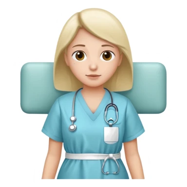 patient in hospital in hospital sticker