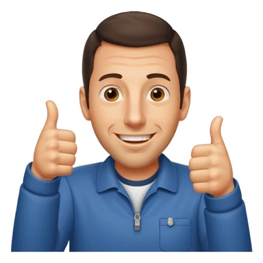 Adam Sandler, giving two thumbs up sticker