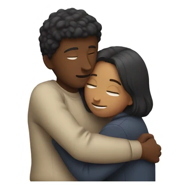 Two person hugging sticker