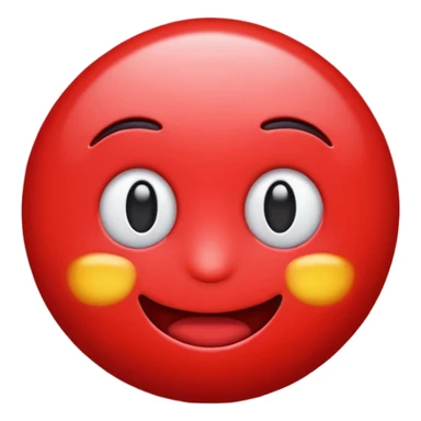 A red colour cool 3d emoji sticker