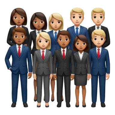 lots of people in suits on the cover of the textbook sticker