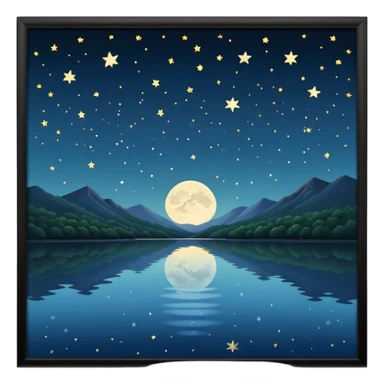 arkansas lake in the night sticker