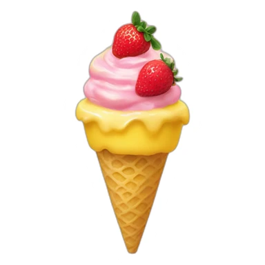 lemon strawberry gelato sticker