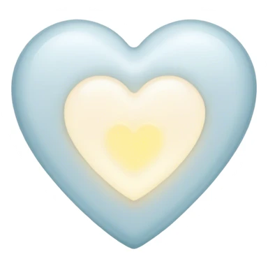 A small glowing white heart sticker
