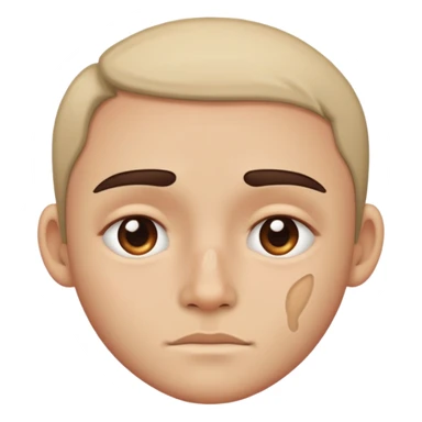 facial scar across cheek sticker