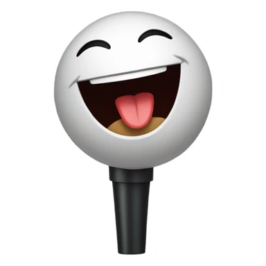 Star singing with a microphone sticker